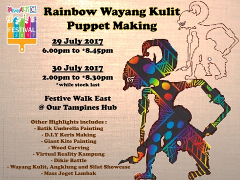 Rainbow Wayang Kulit Puppet Making
