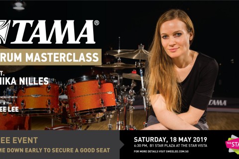 Anika Nilles drums sharing session at Star Vista