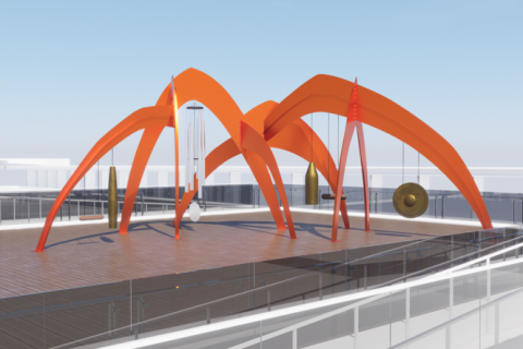 Engage with history through art at Temple, National Gallery Singapore’s first rooftop installation integrating kinetic motion and sound