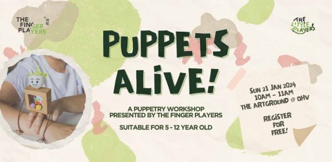 Puppets Alive! Puppetry Workshop by The Finger Players