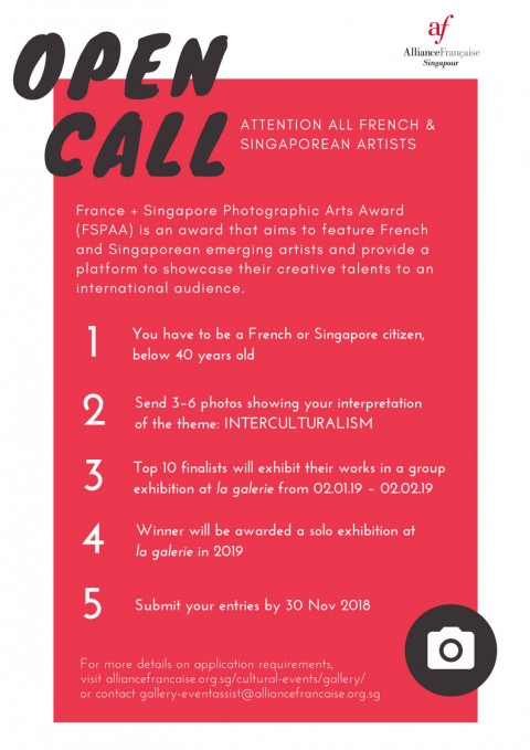 French + Singapore Photographic Arts Award - Open Call