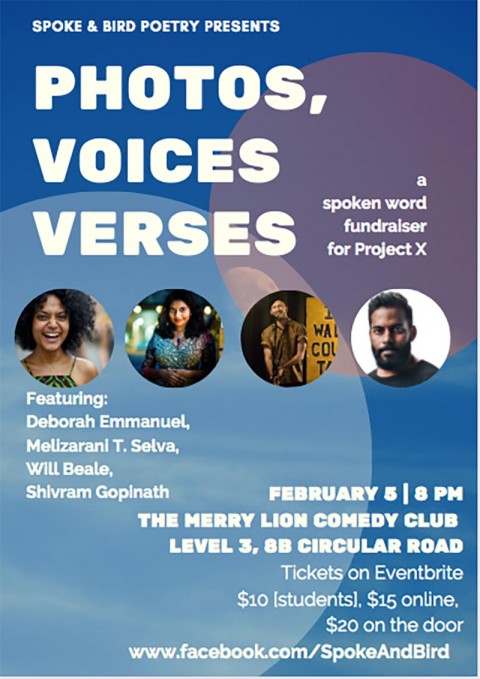 Spoke & Bird Presents: Photos, Voices, Verses - A Fundraiser for Project X 