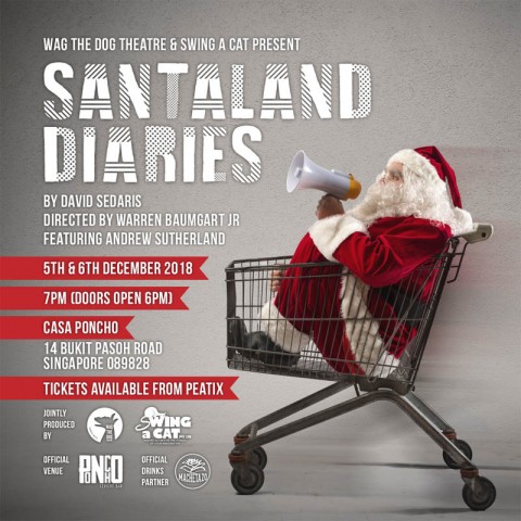 Santaland Diaries by David Sedaris and Christmas Cabaret hosted by Victoria Mintey