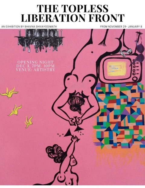 The Topless Liberation Front: A debut solo exhibition by Bhavna Shivayogimath