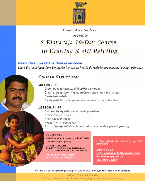 S Elayaraja 10-Day Course in Drawing and Oil Painting