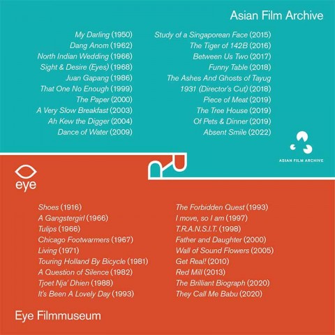 Reciprocal 2023: Asian Film Archive (AFA) x Eye Filmmuseum
