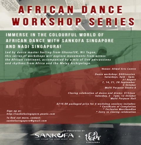 African dance workshops accompanied by live drumming