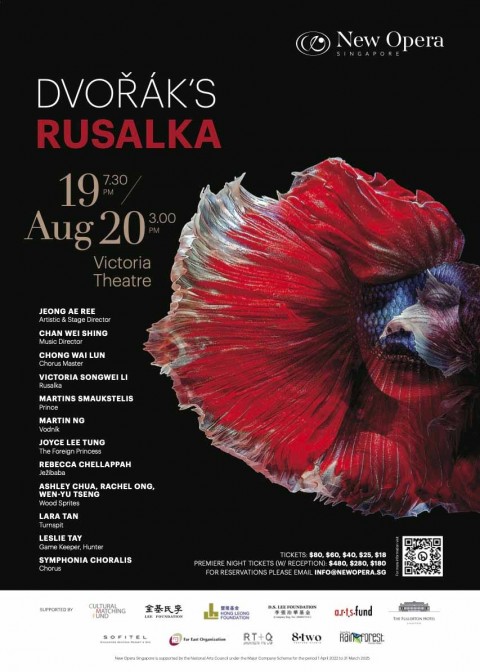 New Opera Singapore (NOS) presents RUSALKA by Anton Dvořák at Victoria Theatre in August 2023!