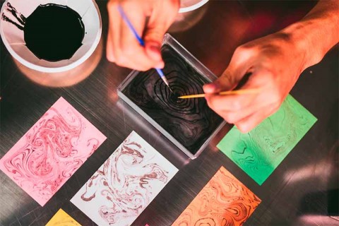 STPI Arty Afternoon | Journey of Serenity: Exploring Paper Marbling