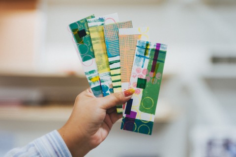 Arty Afternoon | Extra-Ordinary Stamps: Bookmark Monotypes