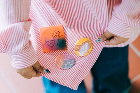 Arty Afternoon | Pin-tastic Crafts: Foam Printed Badges