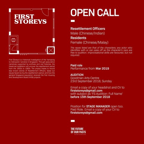 First Storeys - Open Call for Stage Manager and Actors