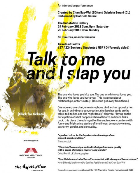 Talk to me and I slap you