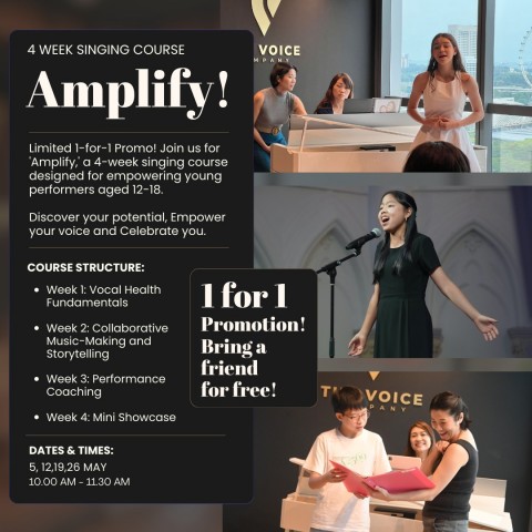 Amplify! | 1-For-1 Promo | 4 Week Singing Course for Ages 12-18