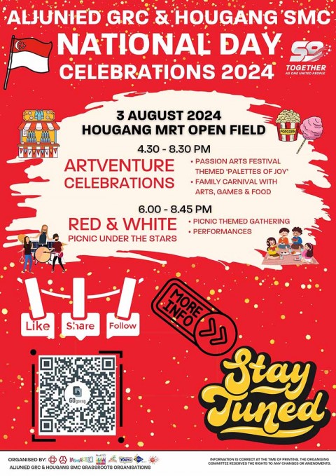 Bedok Reservoir - Punggol PAssionArts Festival in conjunction with Aljunied GRC & Hougang SMC National Day Celebrations 2024