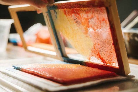 Papermaking Class: Exploration with Pulp Painting
