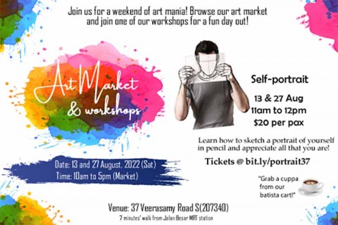 Self portrait sketching workshop