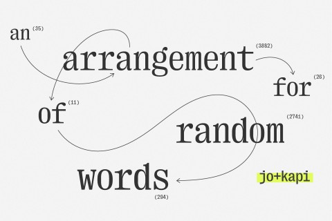 an arrangement of/for random words
